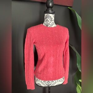 Polo by Ralph Lauren Cashmere Orange (More like Pink) Cable Knit Sweater